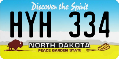 ND license plate HYH334