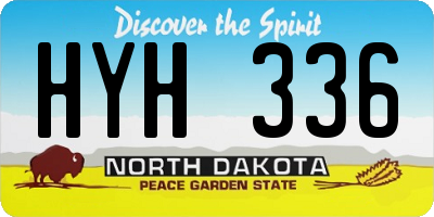 ND license plate HYH336