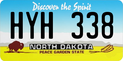 ND license plate HYH338