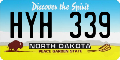 ND license plate HYH339