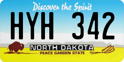 ND license plate HYH342