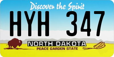 ND license plate HYH347