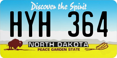 ND license plate HYH364