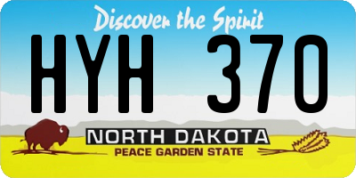 ND license plate HYH370