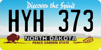 ND license plate HYH373