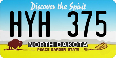 ND license plate HYH375