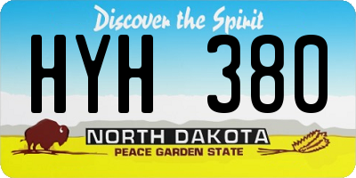 ND license plate HYH380