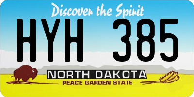 ND license plate HYH385