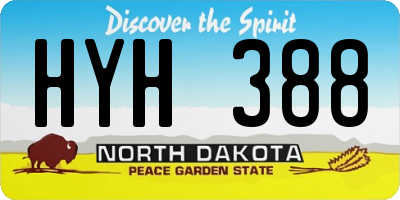 ND license plate HYH388