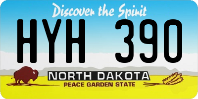 ND license plate HYH390