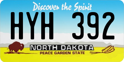 ND license plate HYH392