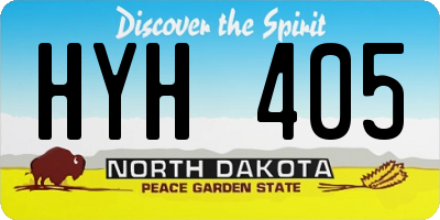 ND license plate HYH405