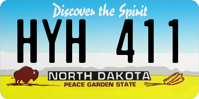 ND license plate HYH411