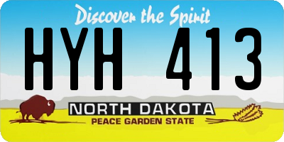 ND license plate HYH413