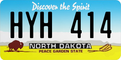 ND license plate HYH414