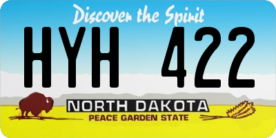 ND license plate HYH422