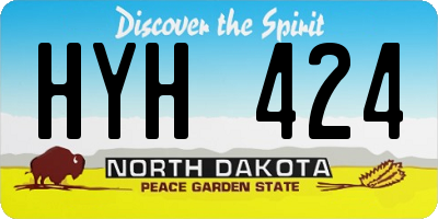 ND license plate HYH424
