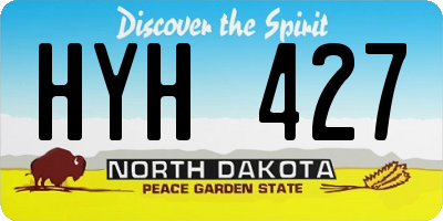 ND license plate HYH427