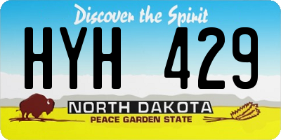 ND license plate HYH429