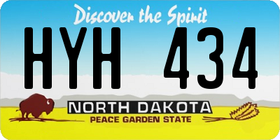 ND license plate HYH434