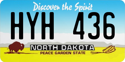 ND license plate HYH436