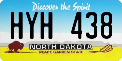 ND license plate HYH438