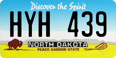 ND license plate HYH439