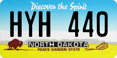 ND license plate HYH440