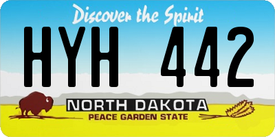 ND license plate HYH442