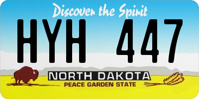 ND license plate HYH447