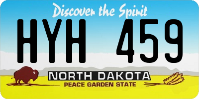 ND license plate HYH459