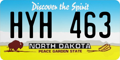 ND license plate HYH463