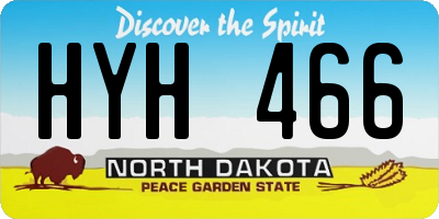 ND license plate HYH466
