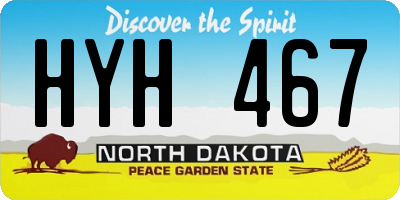 ND license plate HYH467