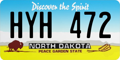 ND license plate HYH472