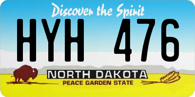 ND license plate HYH476
