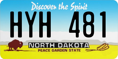 ND license plate HYH481