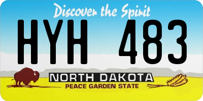 ND license plate HYH483