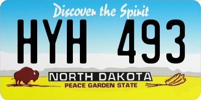 ND license plate HYH493