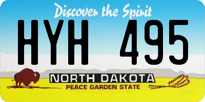 ND license plate HYH495