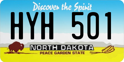 ND license plate HYH501