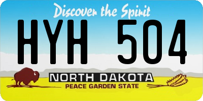 ND license plate HYH504