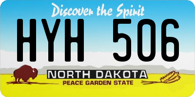 ND license plate HYH506