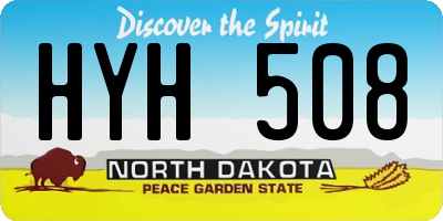 ND license plate HYH508