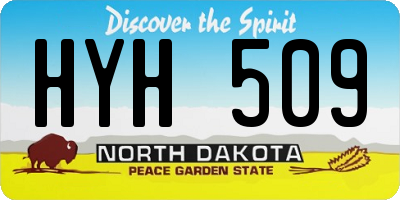 ND license plate HYH509