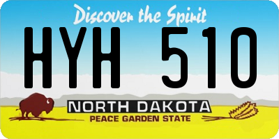ND license plate HYH510
