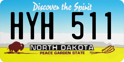 ND license plate HYH511