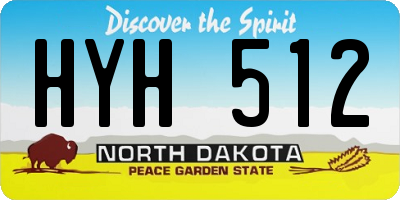 ND license plate HYH512