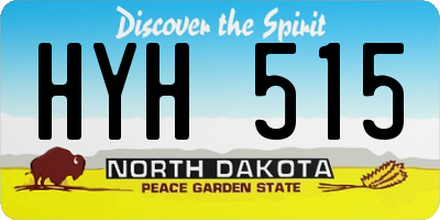 ND license plate HYH515