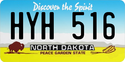 ND license plate HYH516